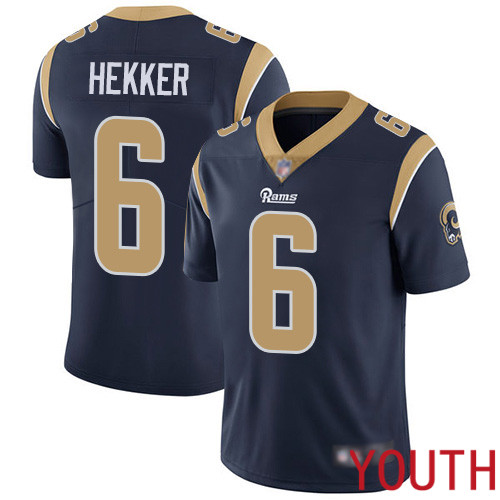 Los Angeles Rams Limited Navy Blue Youth Johnny Hekker Home Jersey NFL Football #6 Vapor Untouchable->youth nfl jersey->Youth Jersey